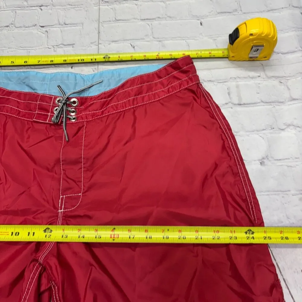 Birdwell Beach Britches Men Board Swim Trunks Shorts Size 40 Red C133 -24